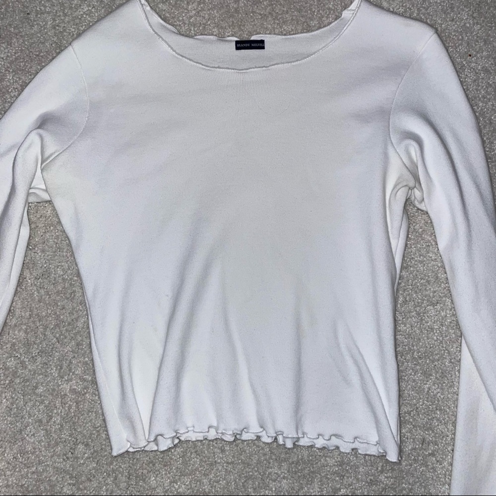Women’s Brandy Melville Lettuce edge long-sleeve
